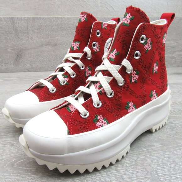 Converse Run Star Hike Platform Rose Cross Stitch Womens Size 7.5 NEW - Picture 4 of 16